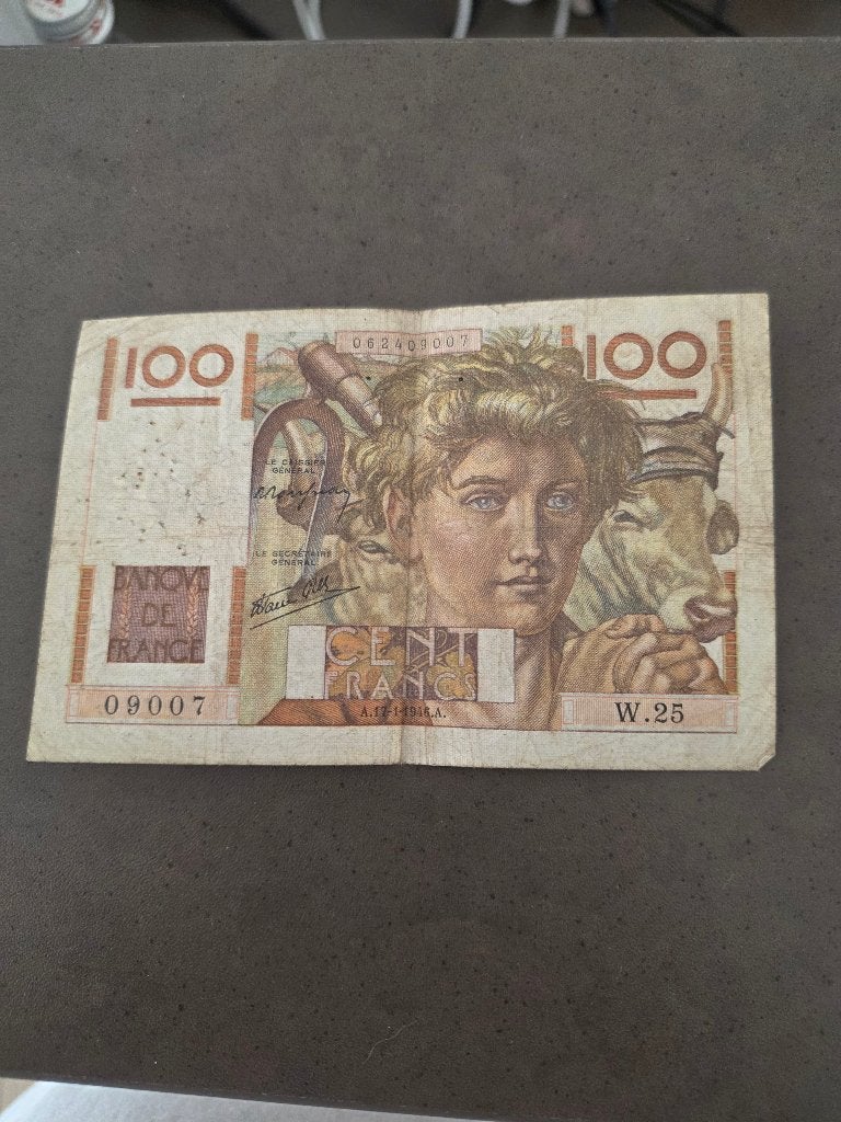 Billet 100 et 20 franc français, Enlèvement, France, Billets en vrac