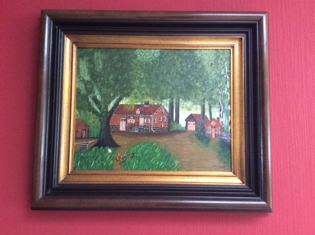 Te koop schilderij, Antiek en Kunst, Kunst | Schilderijen | Klassiek, Ophalen of Verzenden, Klassiek, Gesigneerd, Landschap