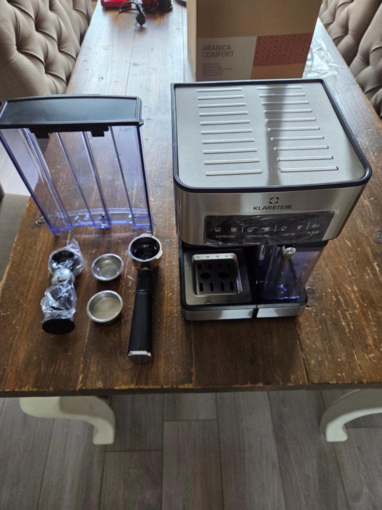 Klarstein Arabica Comfort Espresso Machine – Nieuw, Electroménager, Accessoires de machine à café, Neuf, Autres marques, Enlèvement ou Envoi