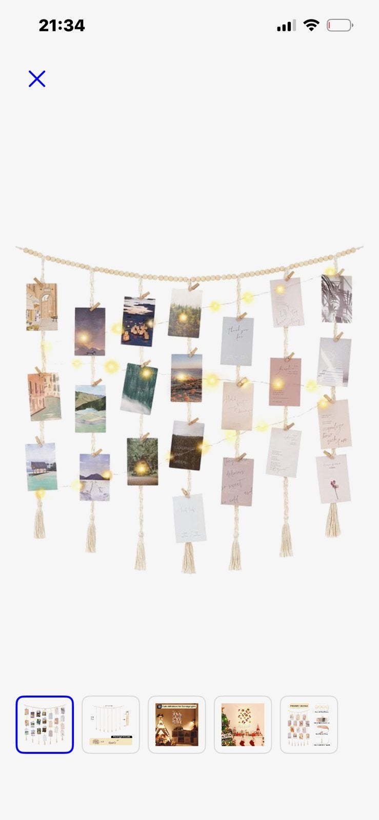 Ibiza style fotohanger, Huis en Inrichting, Ophalen, Oorspronkelijke maker, Nieuw, 100 tot 125 cm