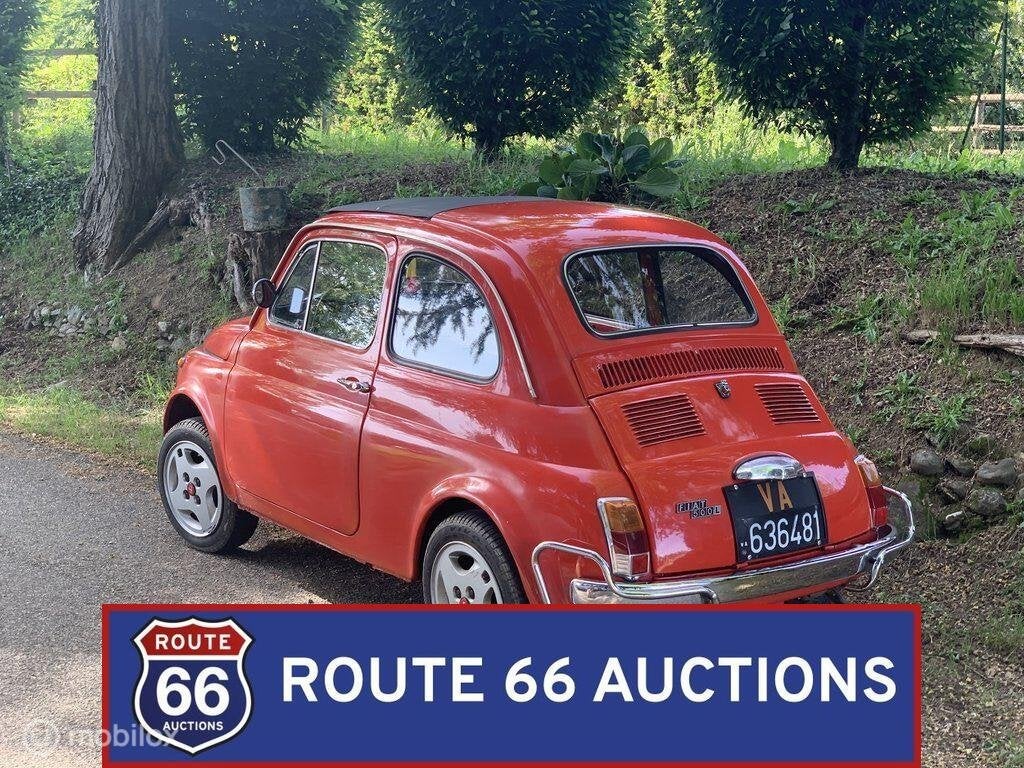 Fiat 500F | 1971 | Route 66 Auctions, Zwart, Bedrijf, Handgeschakeld, Overige carrosserie