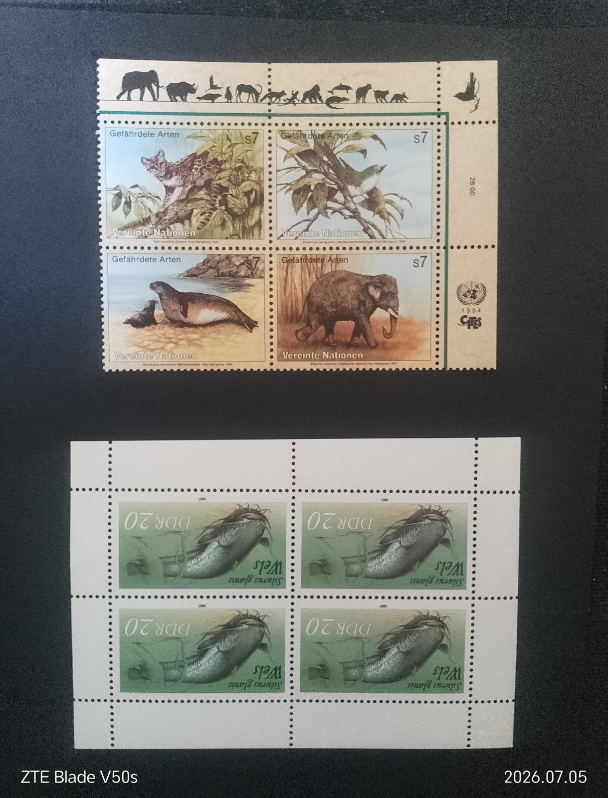 Carte postale avec timbres Fisch Diere, Enlèvement ou Envoi
