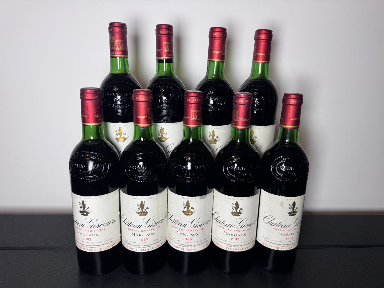 Château Giscours 1985, Collections, Vins, Comme neuf, Enlèvement ou Envoi