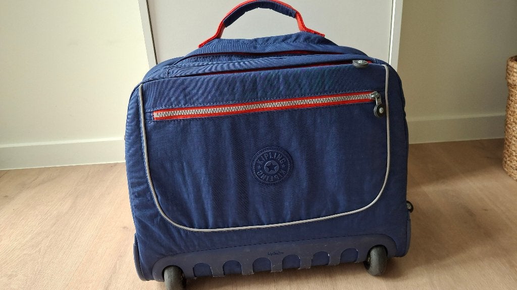 Kipling trolley boekentas, Ophalen, Gebruikt, Blauw, Aktetas of Boekentas