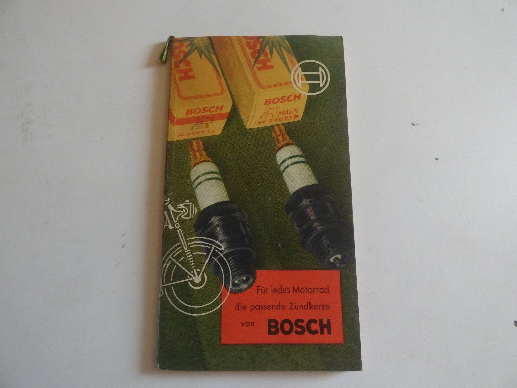 BOSCH BOUGIES VOOR MOTORFIETSEN EN BROMFIETSEN CATALOGUS, Ophalen of Verzenden