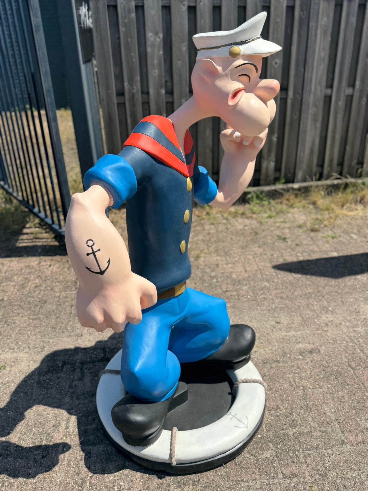 Groot Popeye beeld Lifesize XL, Verzamelen, Ophalen, Gebruikt, Mens