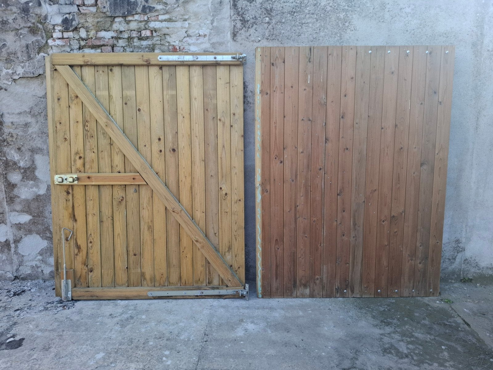 Houten poort, Ophalen, Gebruikt, Hout, Met poort