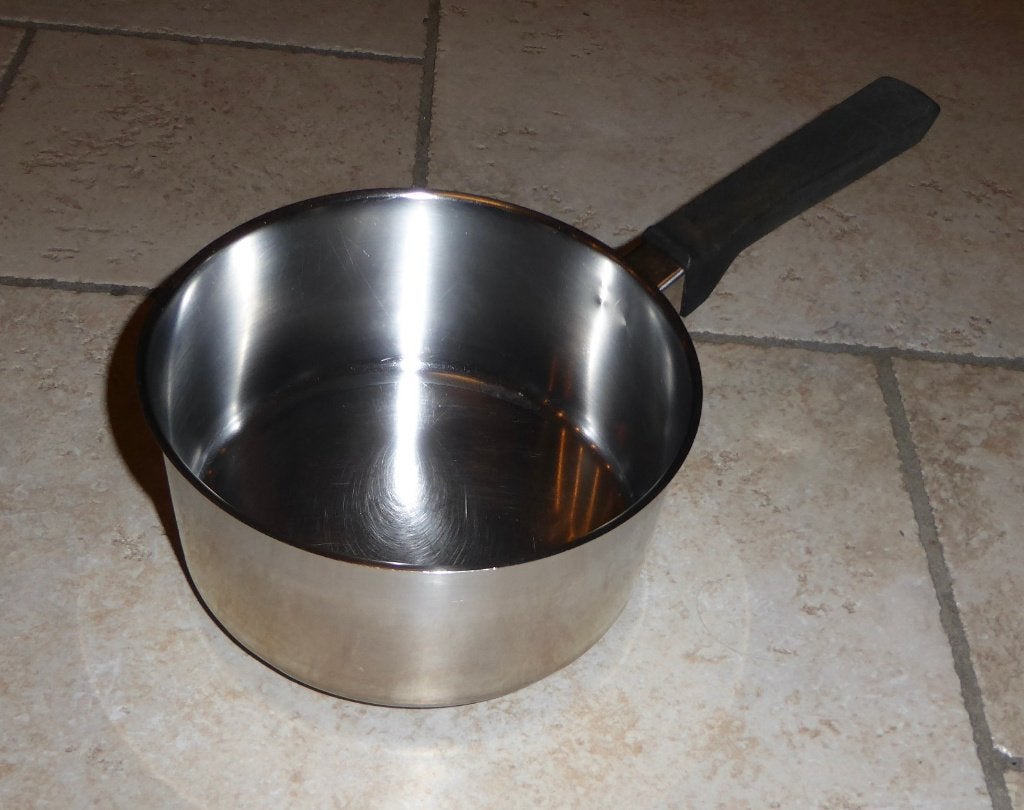 Steelpan "De Meyere " diameter 16 cm, Geschikt voor inductie, Ophalen, Zo goed als nieuw, Koper