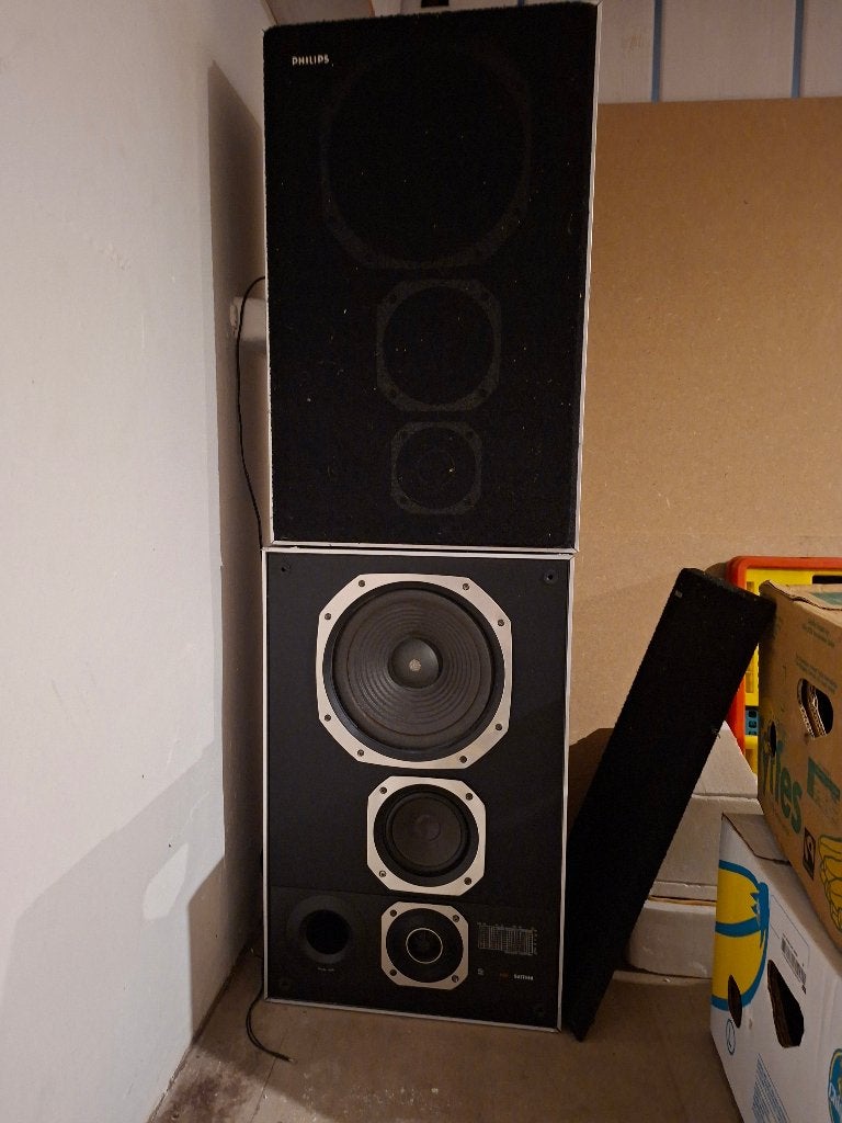 Haut-parleurs- Enceintes, Philips, Bass-reflex, Enlèvement, Utilisé