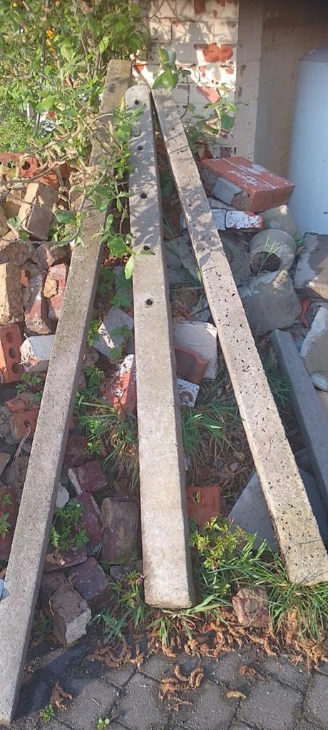 3 betonpalen, gratis, Tuin en Terras, Ophalen