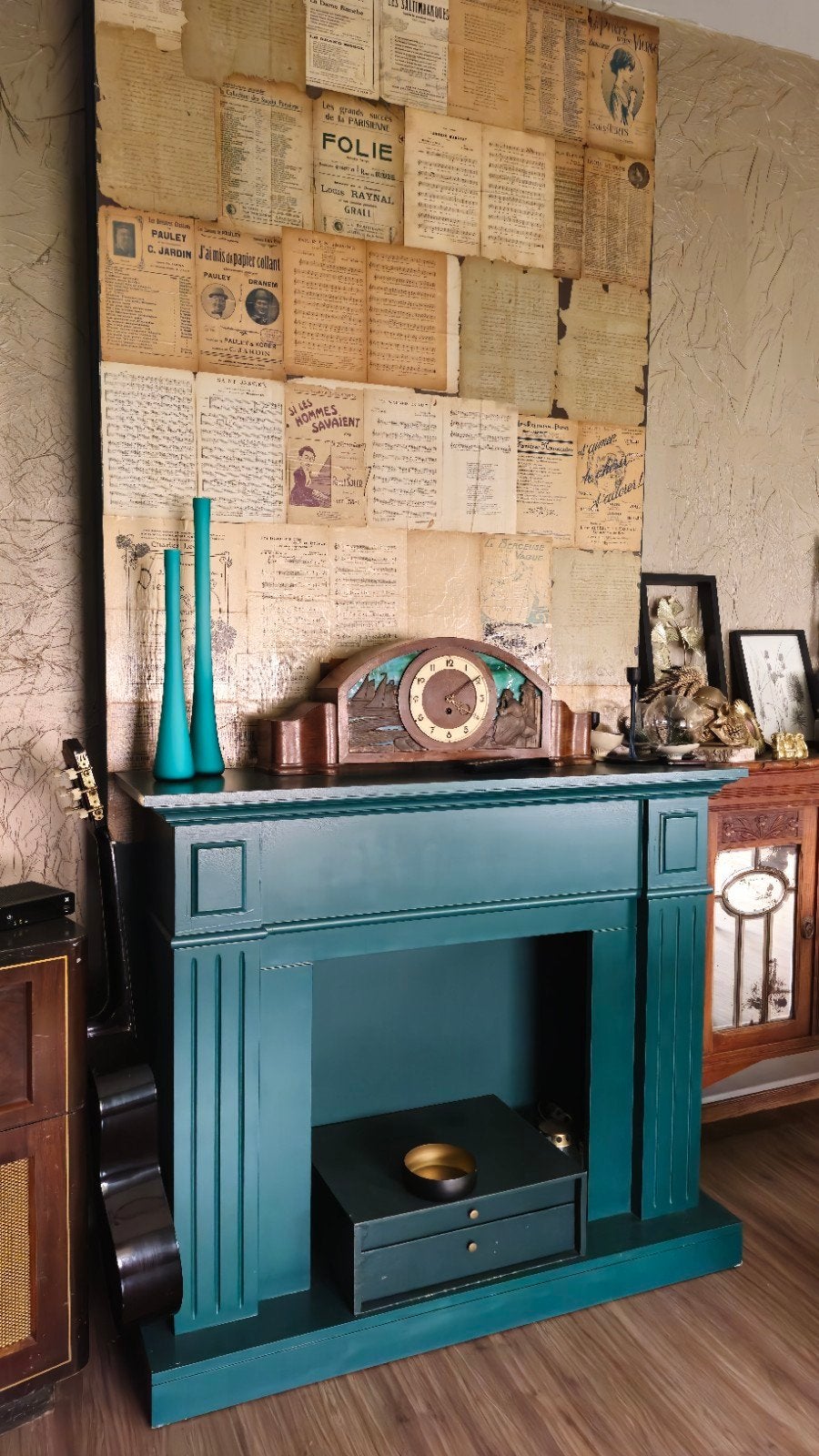 Meuble cheminée + coffre arrière, Maison & Meubles, Cheminées, Enlèvement