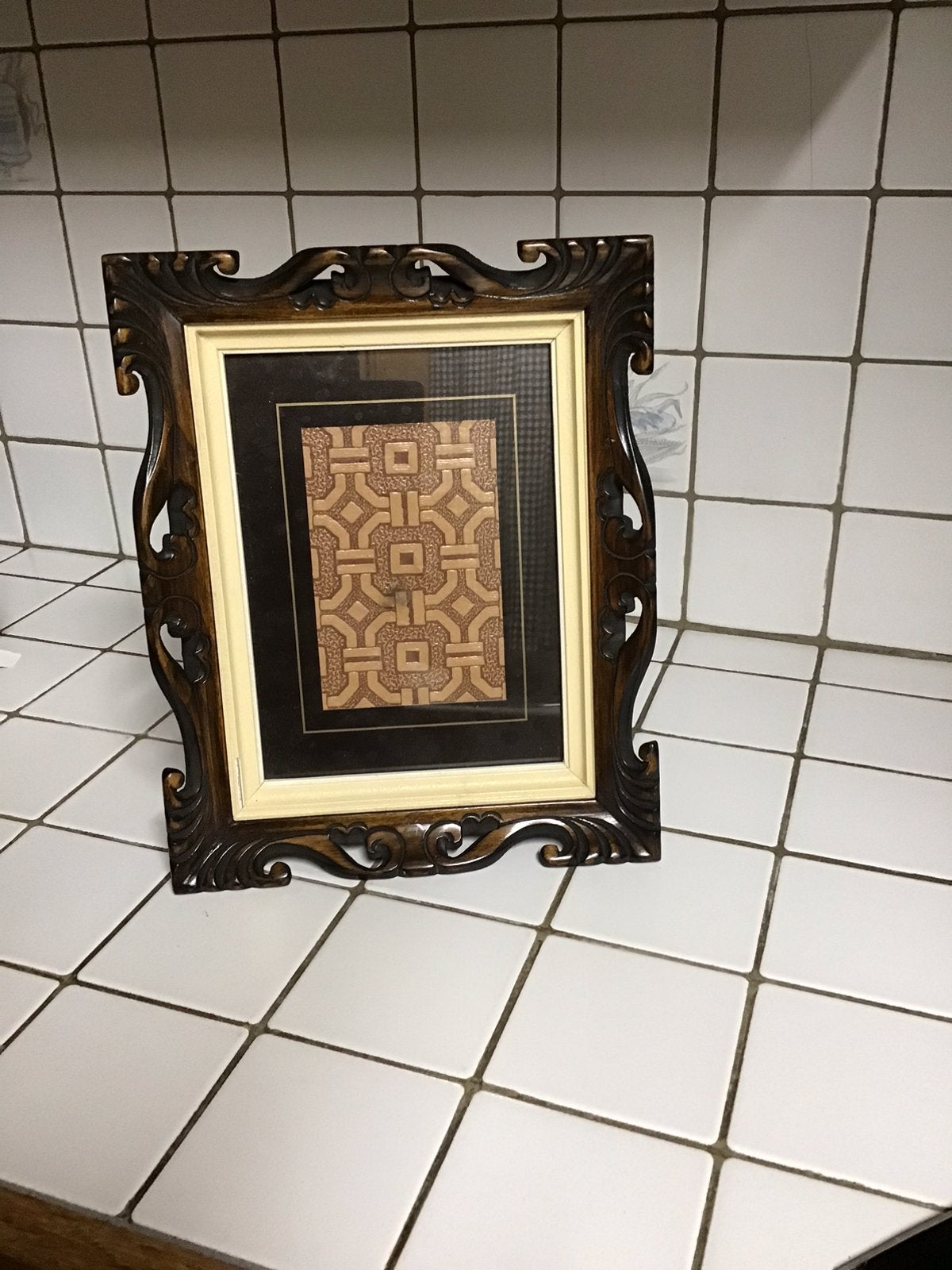 Vintage barokke houten fotolijst kader, Ophalen of Verzenden, Zo goed als nieuw, Glas, Fotolijst