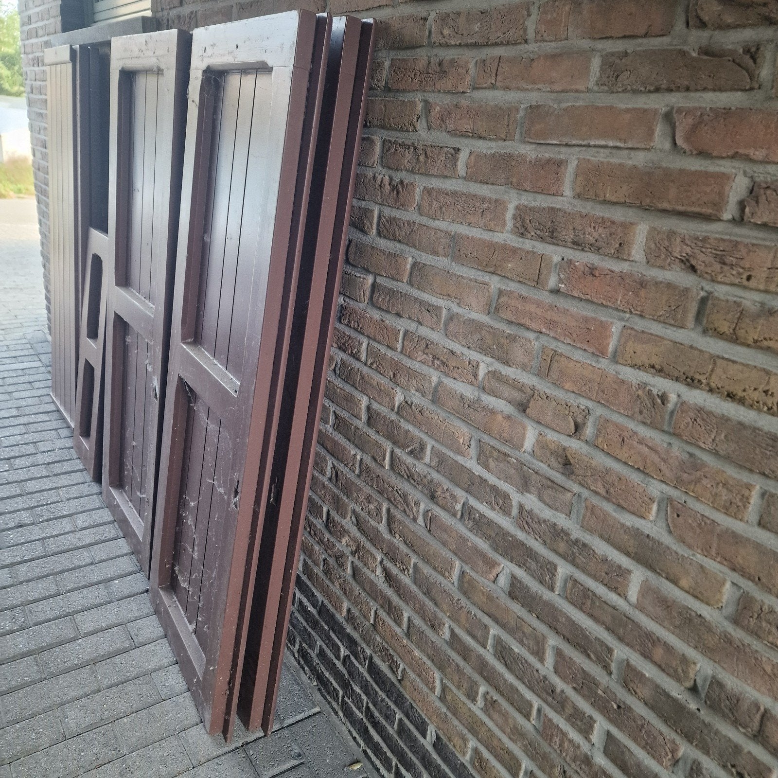 sierluiken in merantie gratis, Tuin en Terras, Ophalen, Gebruikt, Hout