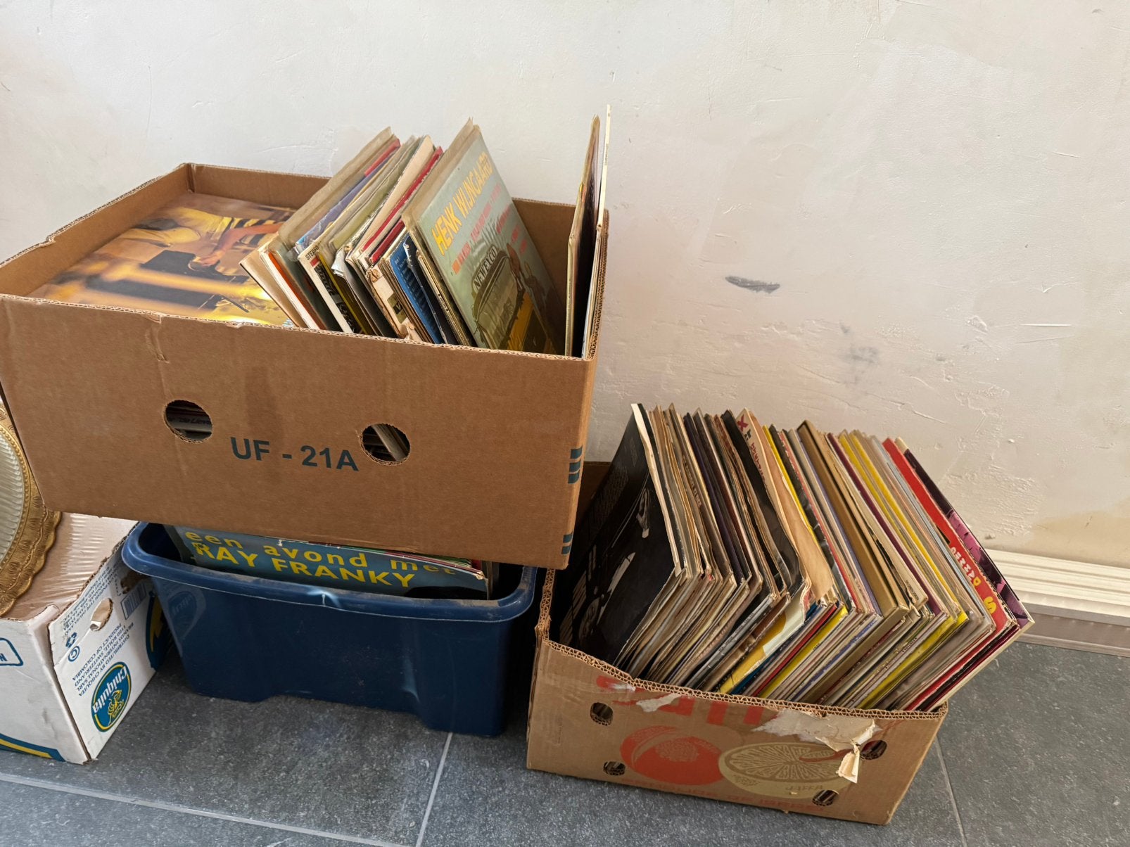 4 dozen met platen, Cd's en Dvd's, Vinyl | Overige Vinyl, Ophalen, LP, Gebruikt, 12 inch