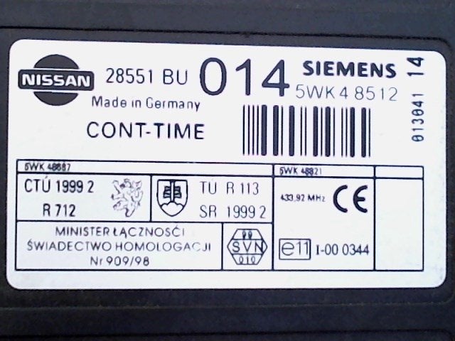 ORDINATEUR DIVERS C Nissan Almera Tino (V10M), Autos : Pièces & Accessoires, Électronique & Câbles, Utilisé, Nissan