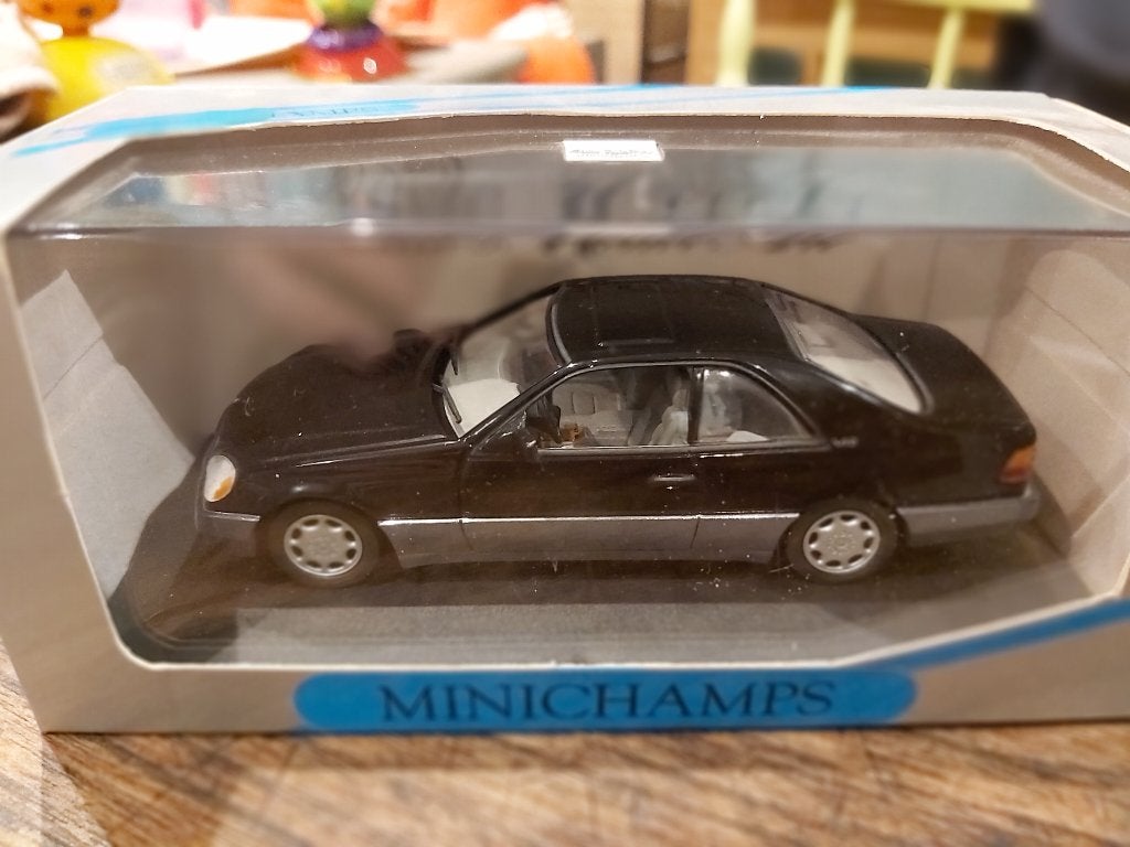 Minichamps Mercedes 600 SEC Schwarz 1/43, Ophalen of Verzenden, Nieuw, Auto, MiniChamps