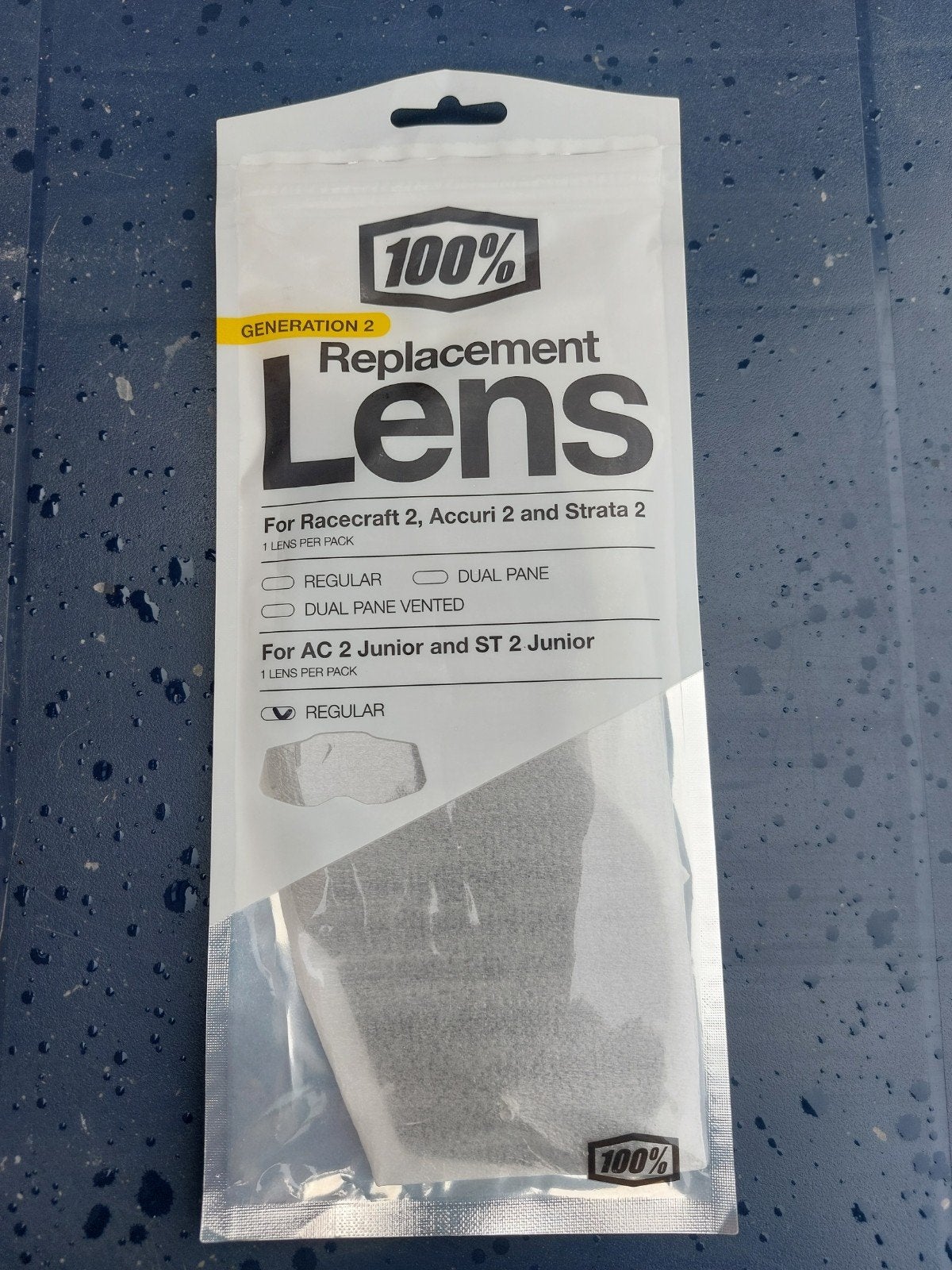 Film fumé argenté pour masque 100% Junior, Motos, Vêtements de motocross, Enlèvement ou Envoi, 100%, Neuf, sans ticket