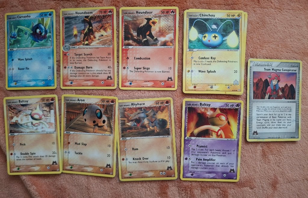 Ex Team Magma vs Team Aqua Pokémon kaarten te ruil., Enlèvement ou Envoi, Comme neuf, Plusieurs cartes, Foil