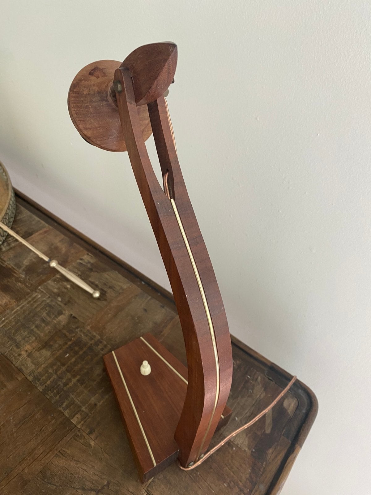 Stalampje Deens design,oud,werkend,prachtpatine, Enlèvement ou Envoi