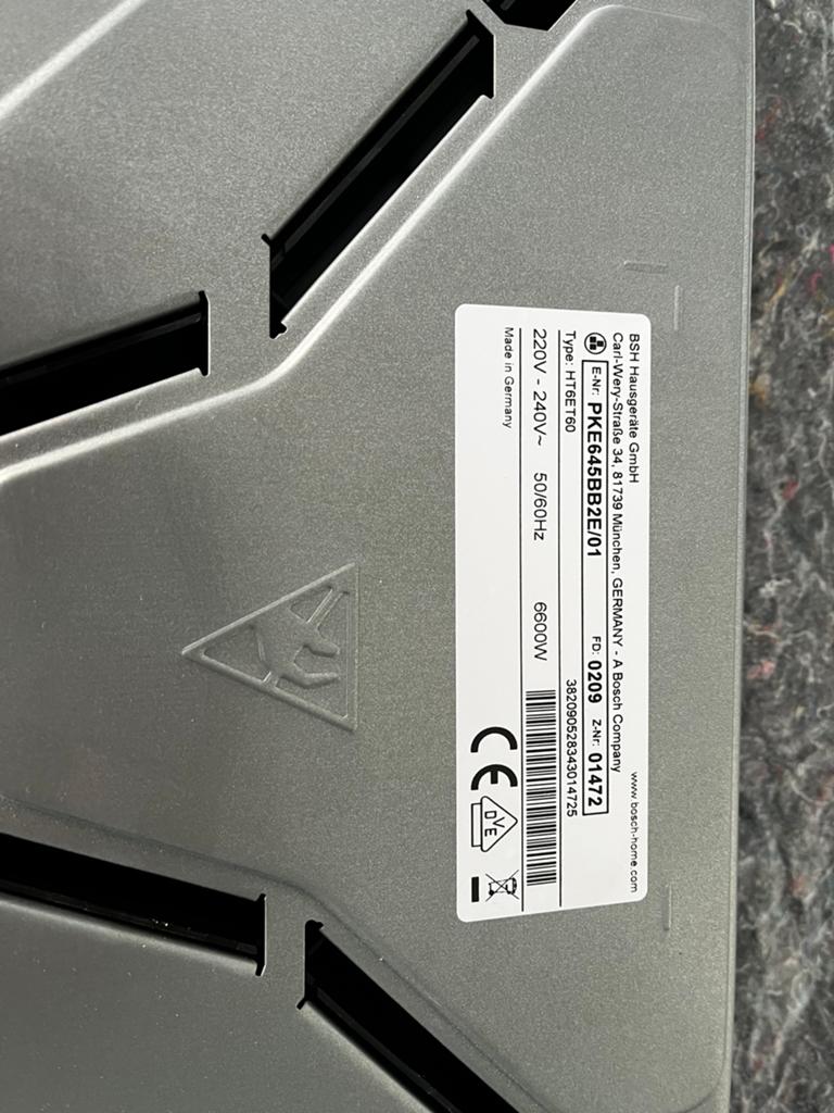 Bosch PKE645D17E, Electroménager, Tables de cuisson, Comme neuf, Encastré, 4 zones de cuisson, Enlèvement
