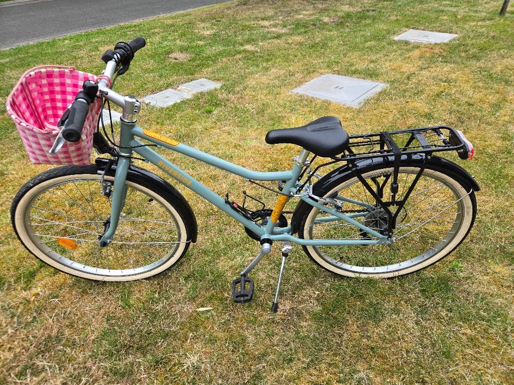 Meisjesfiets Decathlon Riverside 120, Fietsen en Brommers, Ophalen, 24 inch, Velgrem, Versnellingen