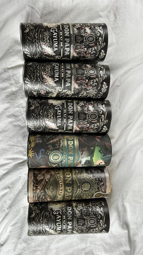 6 Don Papa canisters No bottles, Verzamelen, Wijnen, Ophalen of Verzenden, Zo goed als nieuw