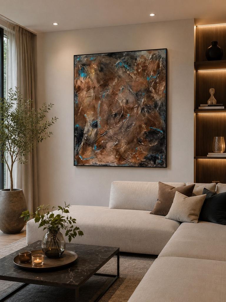 Schilderij gemaakt 80 op 100 3d, Antiek en Kunst, Ophalen