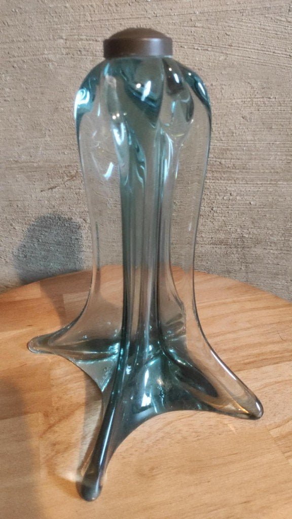 pieds de lampe en cristal Val Saint Lambert, Antiek en Kunst, Ophalen of Verzenden