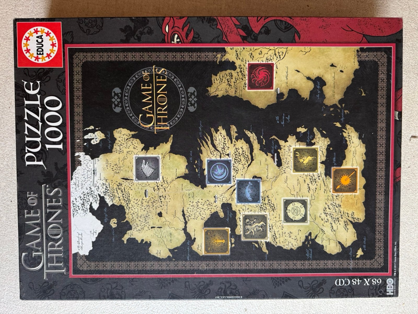 Puzzel game of thrones 1000 stukken, Hobby & Loisirs créatifs, Sport cérébral & Puzzles, Enlèvement, 500 à 1500 pièces, Neuf, Puzzle