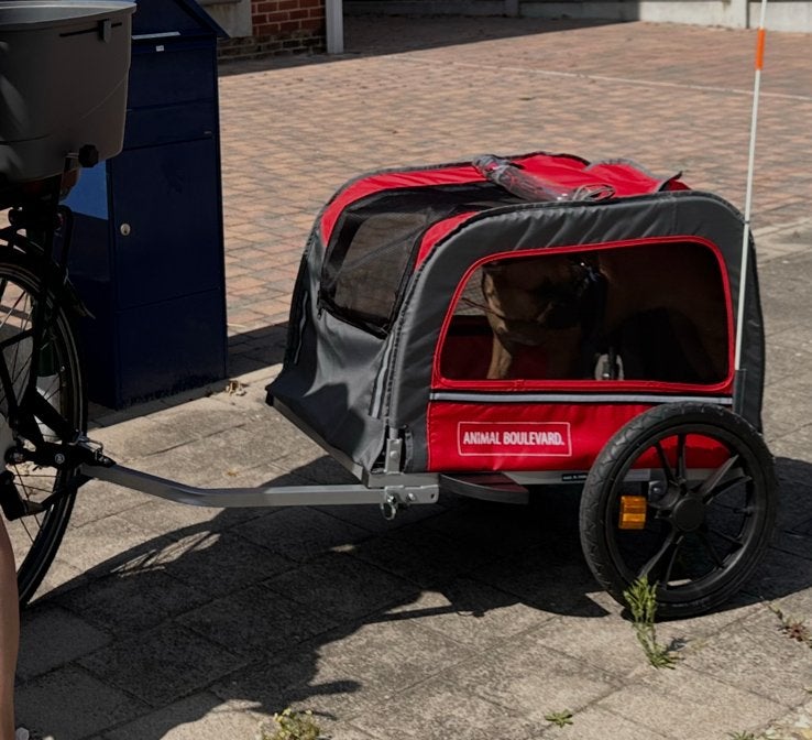 Hondenkar fiets, Fietsen en Brommers, Fietsaccessoires | Aanhangwagens en Karren, Ophalen, Zo goed als nieuw, Hondenkar