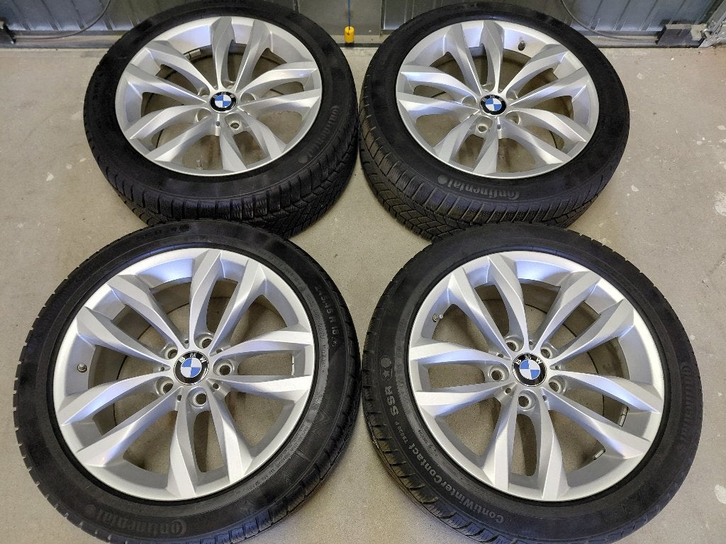 18 inch velgen met winterbanden BMW 5-serie F10 / F11, Pneus et Jantes, Véhicule de tourisme, 18 pouces, Enlèvement
