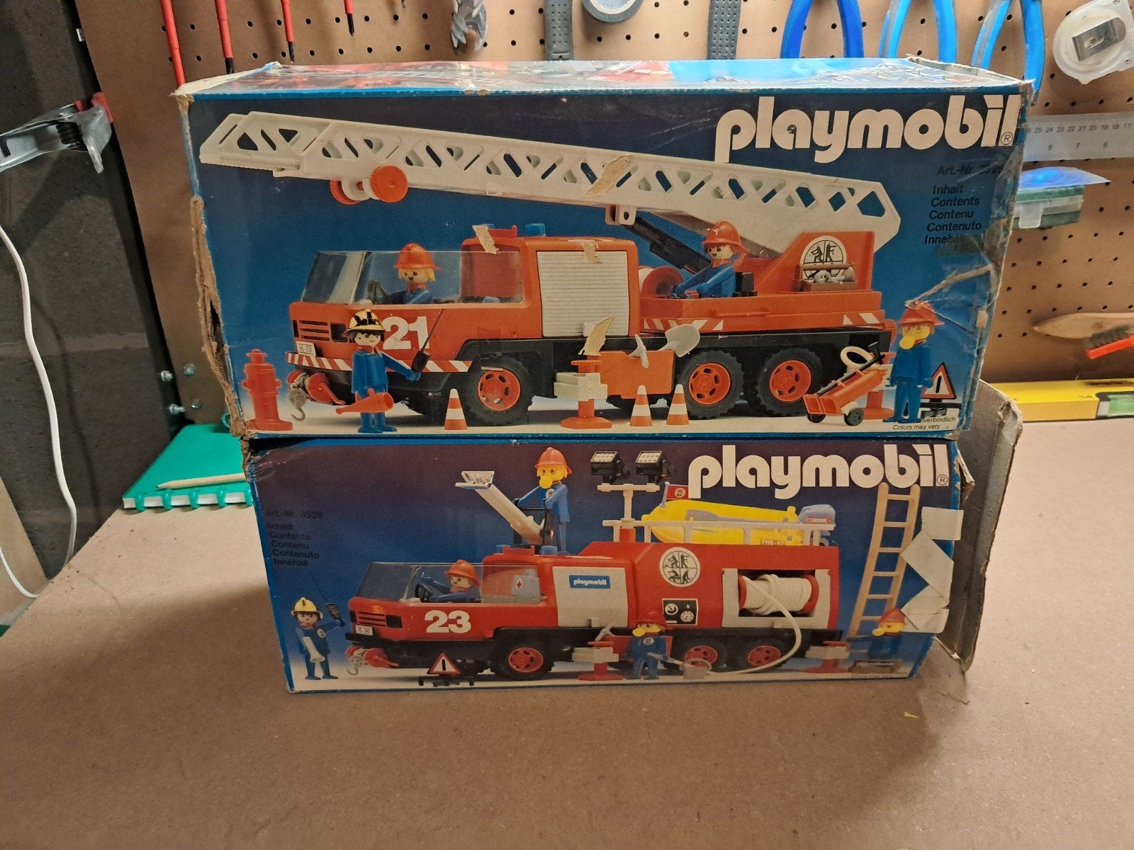 2 playmobil brandweerwagens, Enlèvement