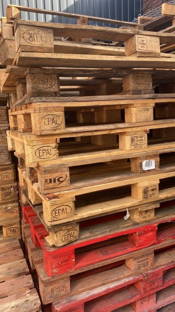 EUROPALLETTEN TE KOOP – €8/STUK, Doe-het-zelf en Bouw, Ophalen, Gebruikt, Pallet