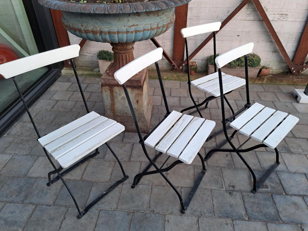 Tuin stoelen, Ophalen, Gebruikt, Metaal, Inklapbaar