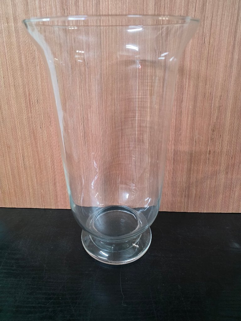 Vase en verre 40cm, Transparent, Comme neuf, Verre, Convient pour fleurs séchées