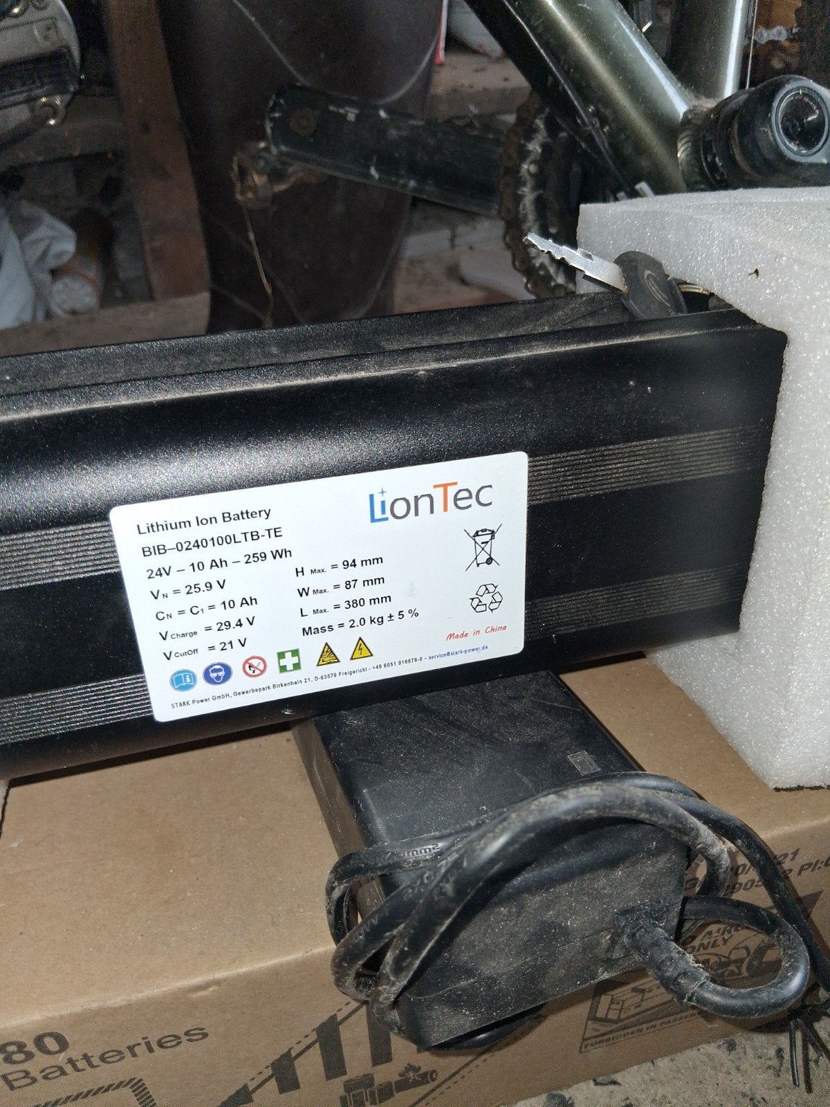 nieuwe fietsbattery liontec, Verzenden