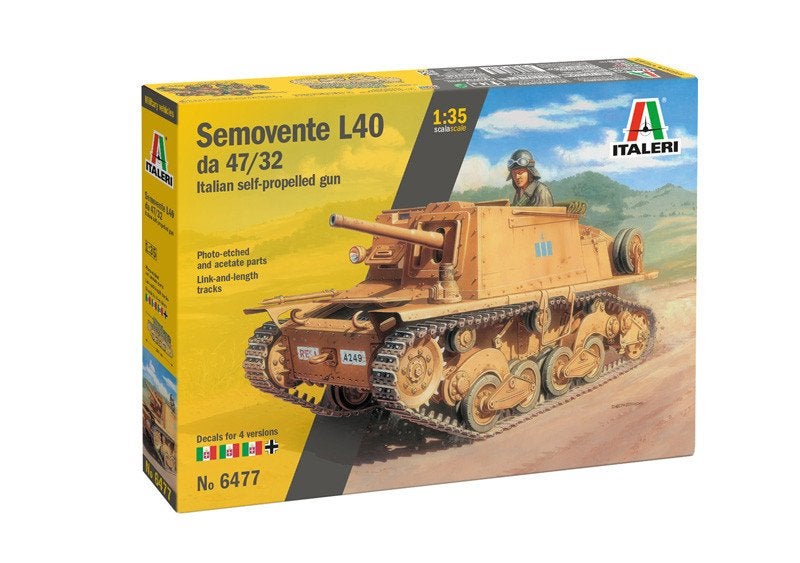 ITALERI 6477 SEMOVENTE L40 DA 47/32 ITAL. SELF-PROP GUN 1/35, Hobby en Vrije tijd, Modelbouw | Auto's en Voertuigen, Tank, Italeri