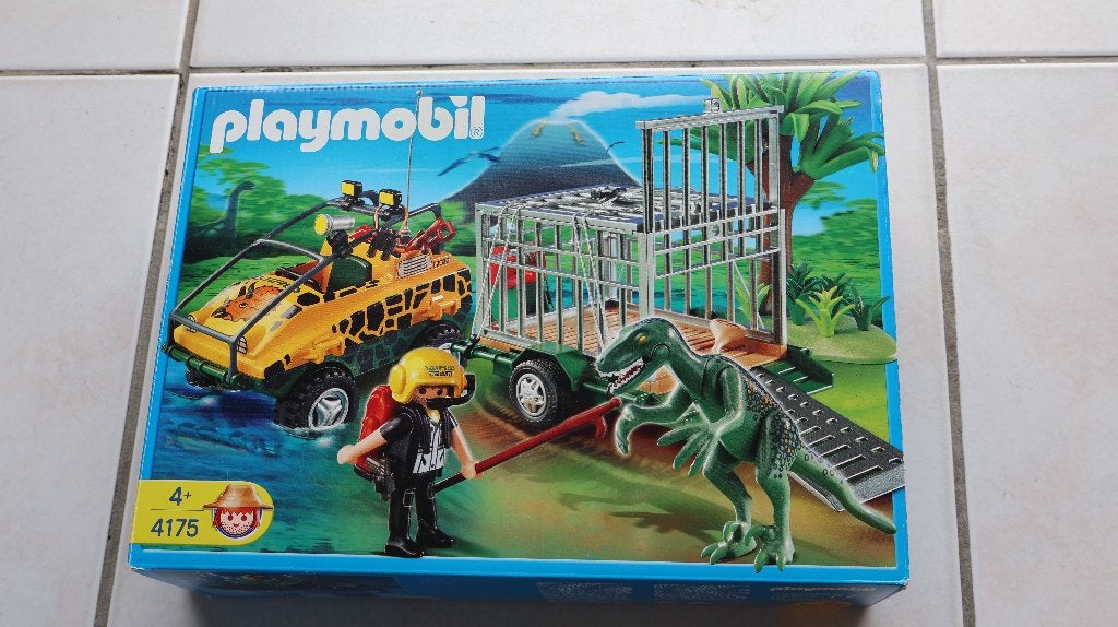 Playmobil 4175–Dino expeditie met jeep, kooi & dinosaurus, Kinderen en Baby's, Ophalen, Complete set, Voertuig, Historisch