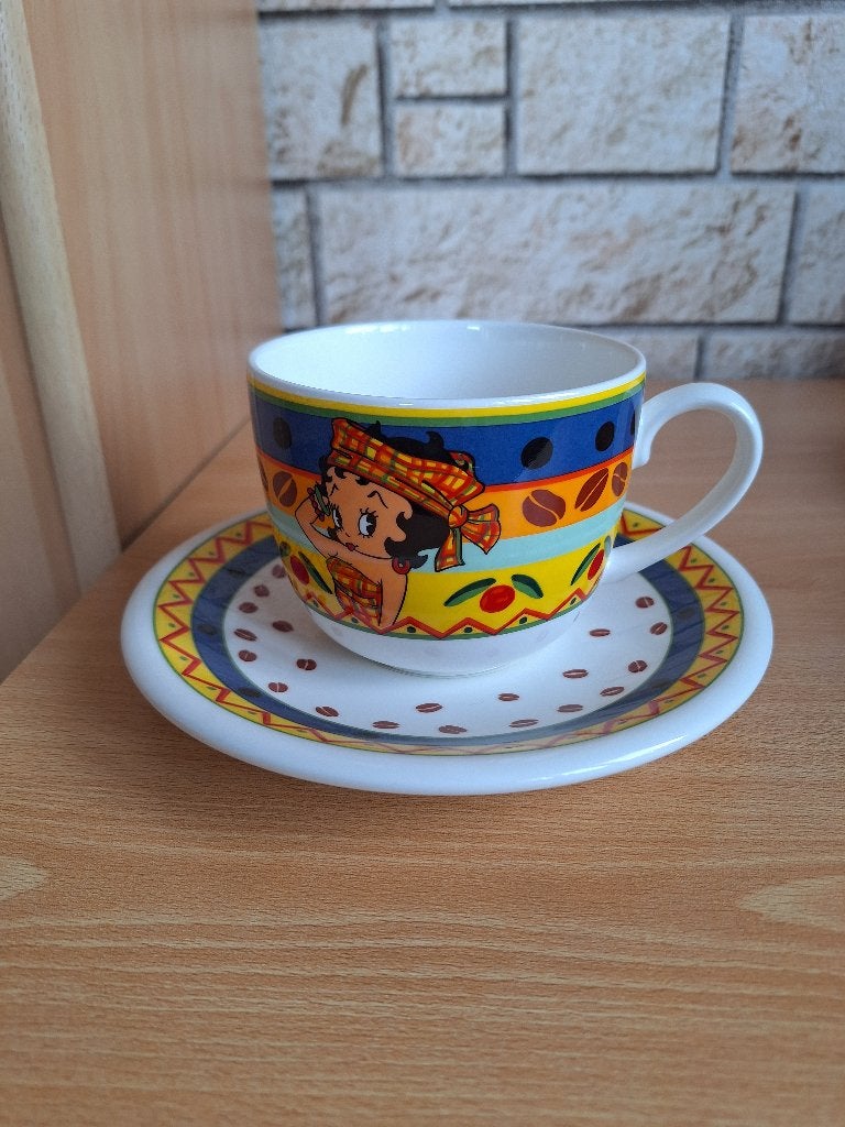 Betty Boop Grande tasse vintage Tropico diffusion., Enlèvement ou Envoi, Neuf, Humain