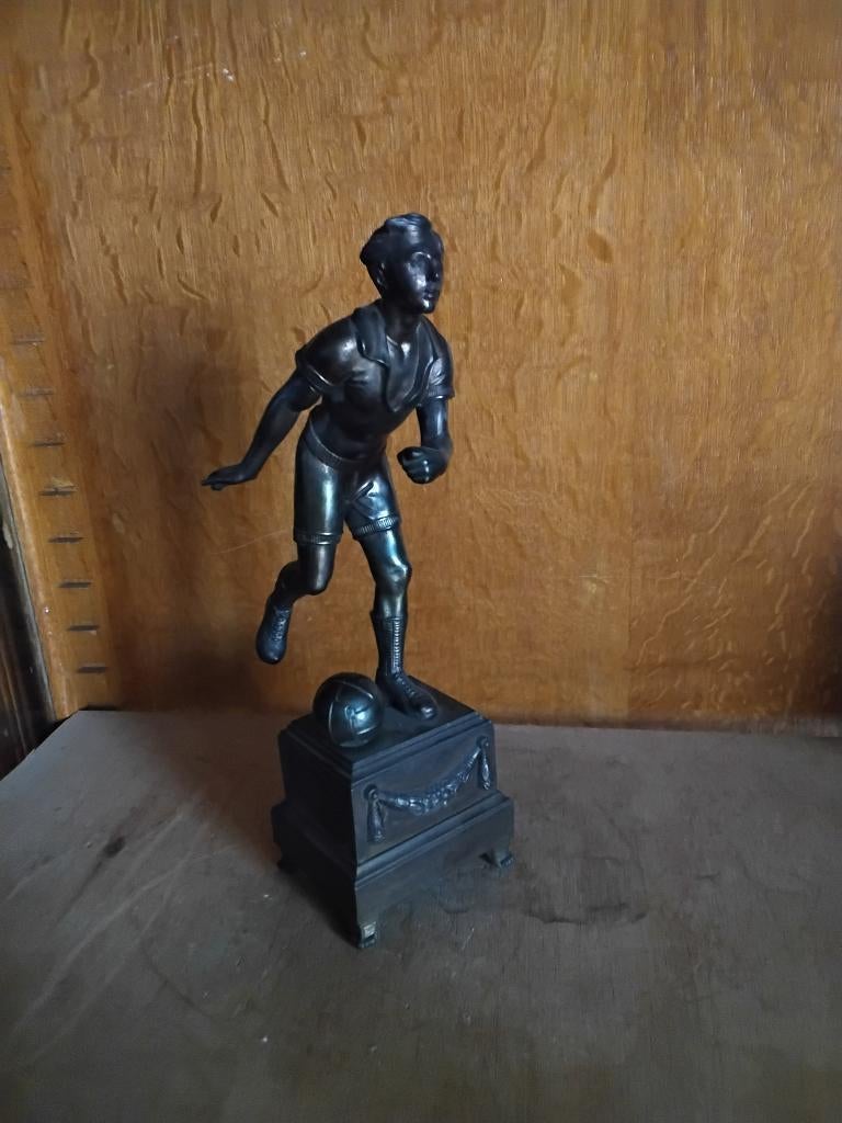 Ancien buste joueur de foot 1900, Antiquités & Art, Enlèvement ou Envoi