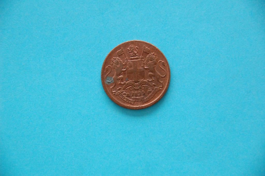 EAST INDIA : 1/4 ANNA 1835, Postzegels en Munten, Verzenden, Zuid-Azië, Losse munt