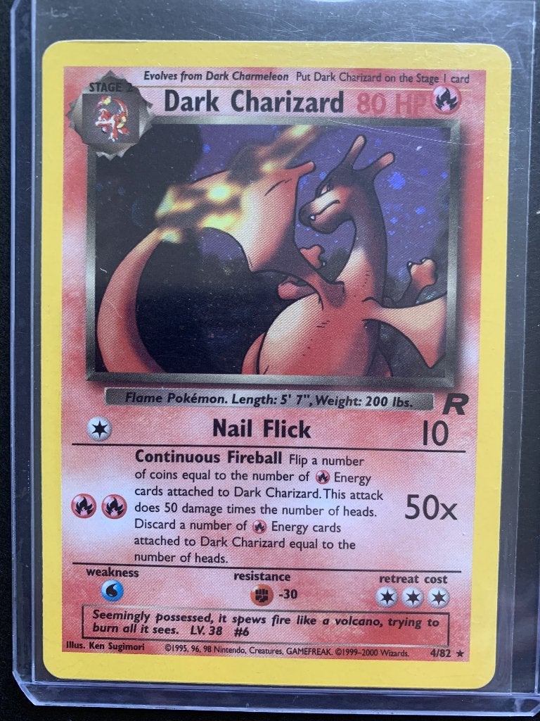 Dark Charizard (TR 4) EN - GD, Hobby en Vrije tijd, Ophalen of Verzenden, Zo goed als nieuw, Losse kaart, Foil