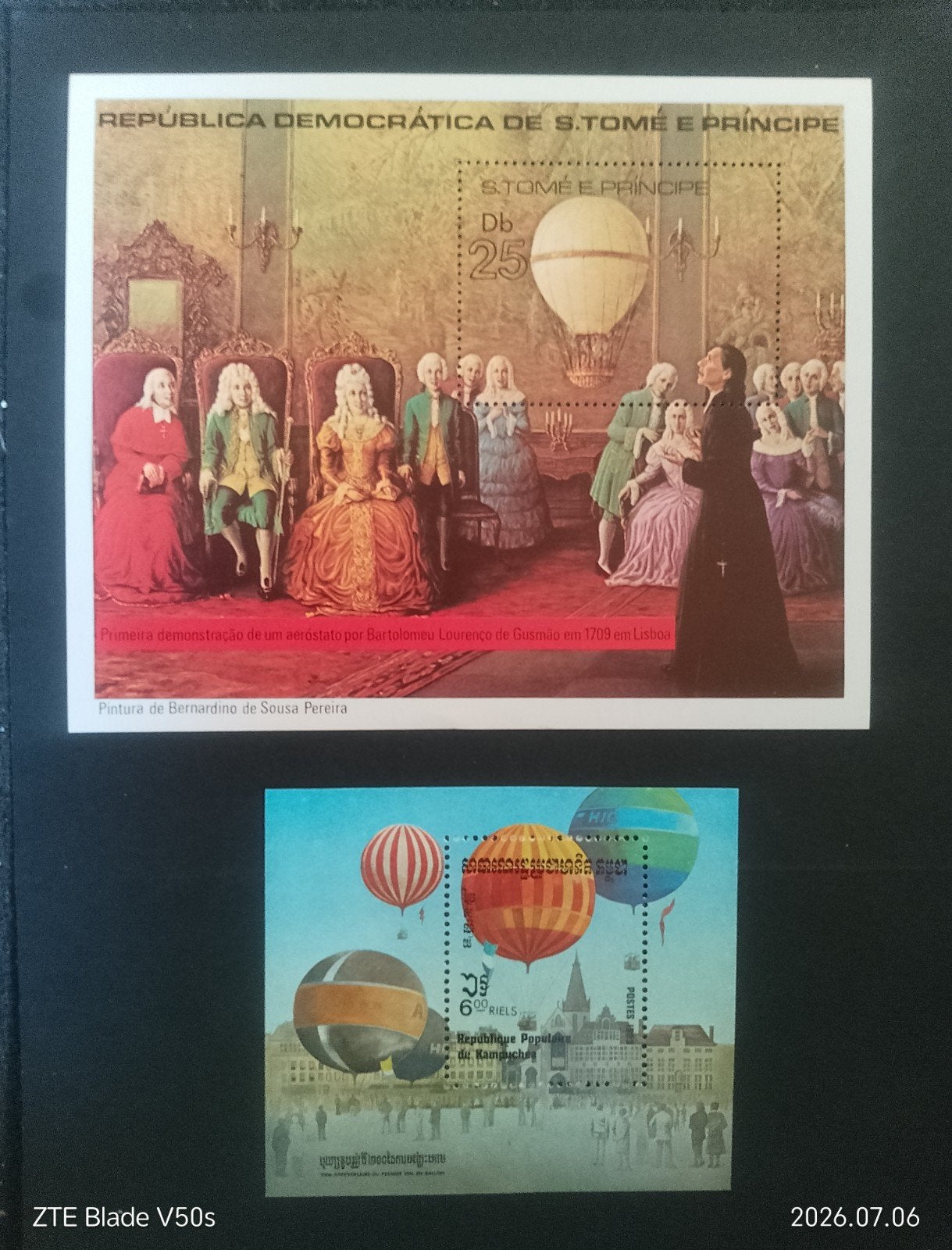 Timbres-poste Balloon Zeppelin History, Enlèvement ou Envoi