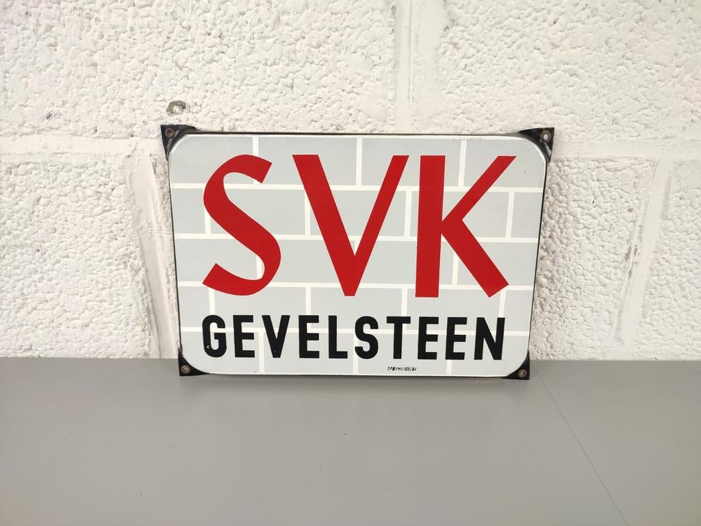 Emaille bord SVK gevelsteen, Ophalen of Verzenden, ., ., .