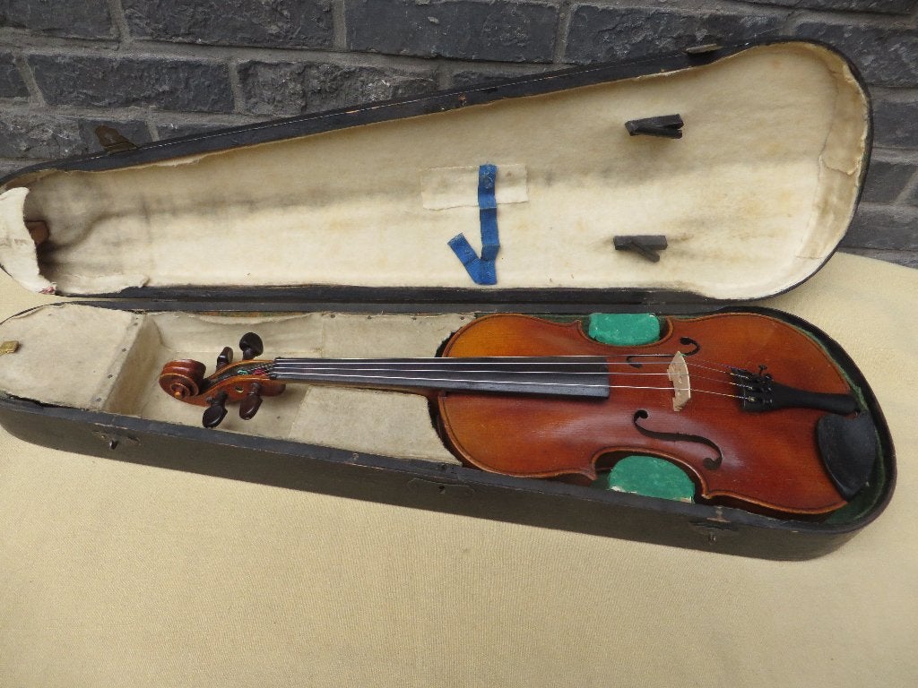 4/4 viool + koffer, Musique & Instruments, Violon, Violon 4/4, Utilisé, Enlèvement