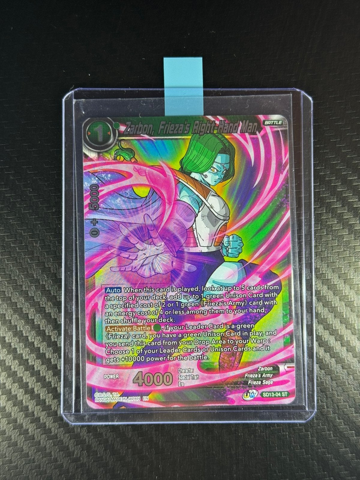 Zarbon, Frieza's Right-Hand Man | Holo | Start | #SD13-04 ST, Verzenden, Nieuw, Losse kaart