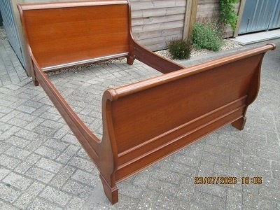 Bed, Huis en Inrichting, Slaapkamer | Bedden, Ophalen, Gebruikt, Bruin, Tweepersoons