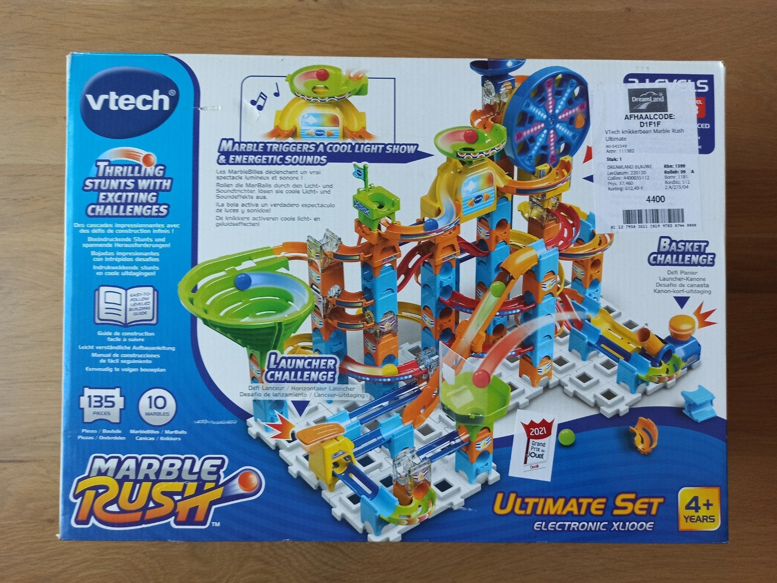 Set VTech Marble Rush Ultimate (complet) comme neuf, Enlèvement ou Envoi, Comme neuf, Construction, Avec lumière