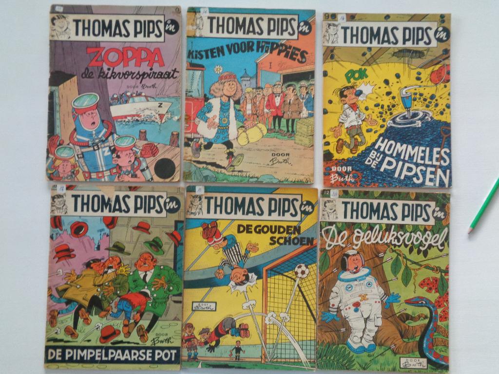 Thomas Pips - 6 albums (V15 tem V20) - 1e dr. 1968/'70, Ophalen of Verzenden