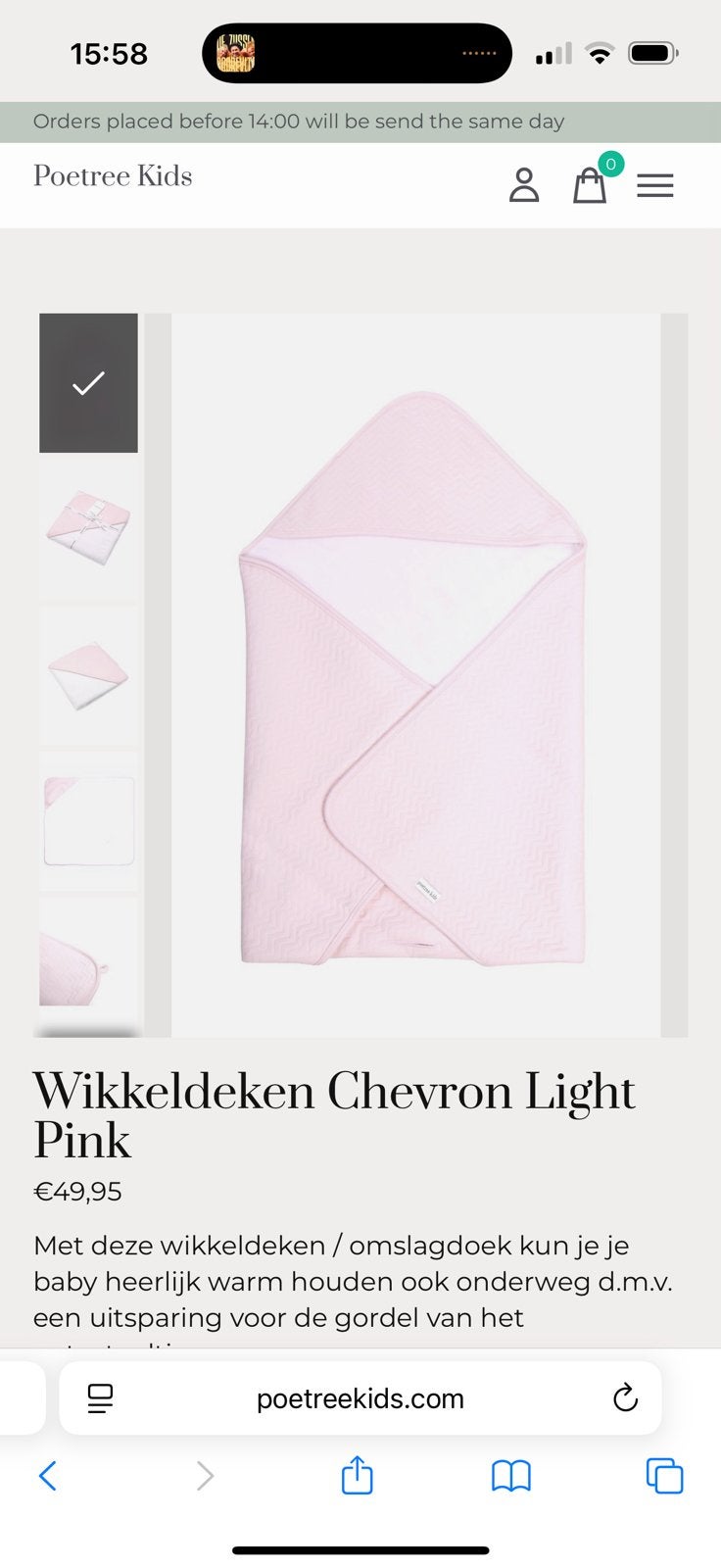 Wikkeldeken, Kinderen en Baby's, Ophalen of Verzenden, Zo goed als nieuw